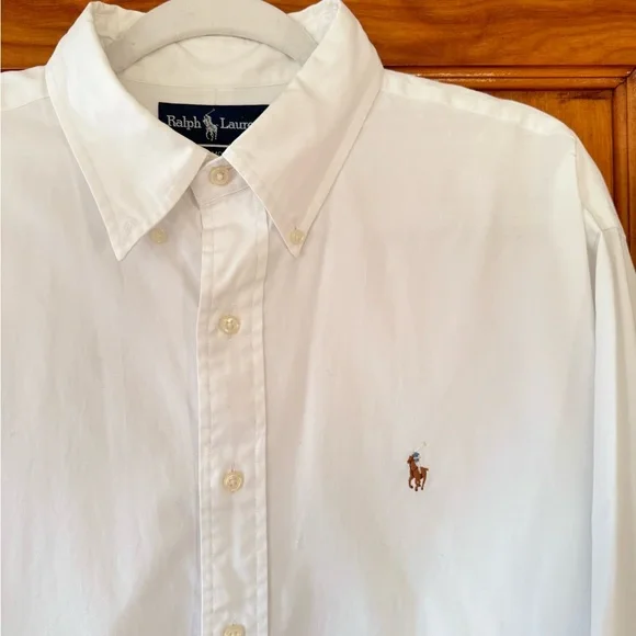 Ralph Lauren White Oxford Button-Down Dress Shirt - Picture 2 of 5